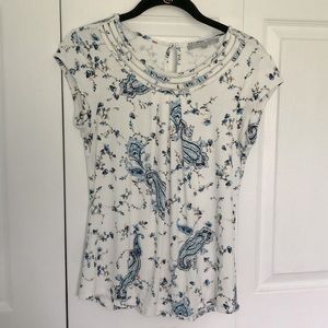 Daniel Rainn Brinn Scoop Neck Pleat Knit Top